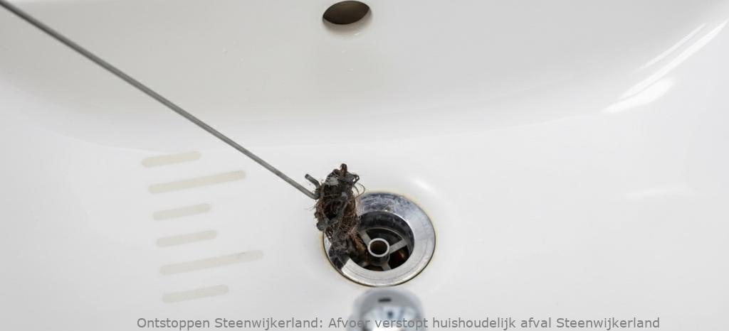 Afvoer verstopt huishoudelijk afval Steenwijkerland