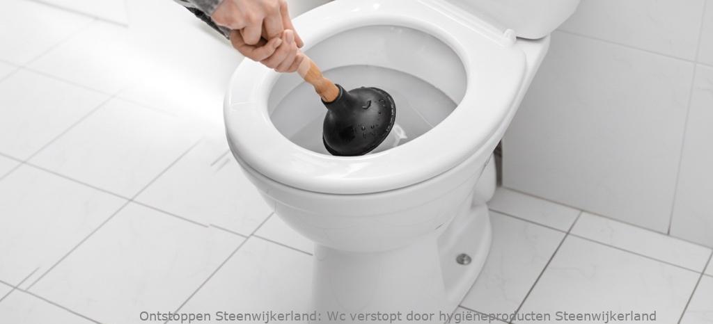 Wc verstopt door hygiëneproducten Steenwijkerland